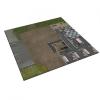 Deluxe Prison Grounds Mat: The Walking Dead All Out War Miniatures Game Exp.