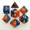Gemini Poly 7 Set: Blue-Orange/White