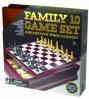 Classic Wood Family 10 Game Set Black & Gold