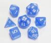 Poly 7 Set: Frosted Blue/white