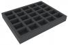 FS040WH10 40 mm (1.6 inch) full-size Figure Foam Tray with 25 large cut outs for warhammer