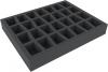 FS050C4BO 50 mm (2 inches) Figure Foam Tray with base and 28 slots for larger tabletop models (terminator)
