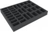 FSBR040BO 40 mm (1.6 inch) foam tray with different sized slots - with base - full-size