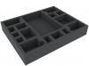 FSFG055BO 55 mm (2.16 inch) full-size foam tray with 16 slots and free inlay