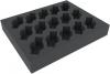 FSFR050BO 50 mm (2 inches) foam tray with 15 slots for Cavalry or Weapon Teams - full-size