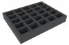 FSLQ050BO 50 mm (1.97 inch) full-size Figure Foam Tray with base - 25 large cut outs