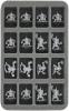 HS035BB02 35 mm (1.38 Inch) half-size foam tray for 16 bigger Blood Bowl miniatures