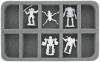 HS035BT03 35 mm (1.38 inches) half-size foam tray with 10 slots for BattleTech Mechs