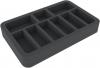 HS040I004BO 40 mm (1.6 inches) 9 slots - foam tray with base - half-size