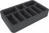 HS050I004BO 50 mm (2 Inch) 9 slots - foam tray with base - half-size