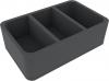 HSDF085BO 85 mm (3.35 inches) 3 big compartments - half-size foam tray