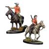 Maggie and Glenn on Horseback: The Walking Dead All Out War Miniatures Game Exp.