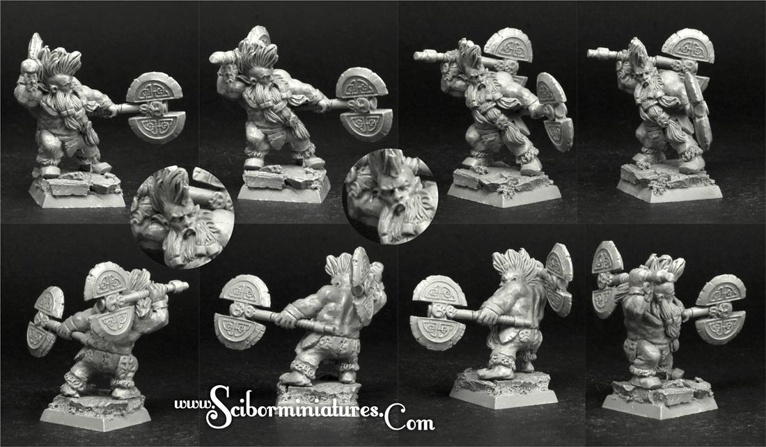 28mm/30mm Dwarf Wild Chieftain #5 Scibor Miniatures 