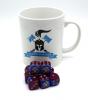 Facehammer Dice Blue-Purple/Gold and Mug