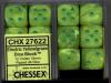 12mm d6 Dice Block: Vortex� Electric Yellow� w/green