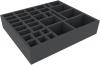 BGMENS070BO 350 mm x 300 mm x 70 mm foam tray for board games - 32 compartments