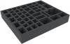 BGMENU055BO 350 mm x 300 mm x 55 mm foam tray for board games - 47 compartments