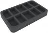 HS035WH16 35 mm (1.4 inches) half-size Figure Foam Tray with 10 slots for Warhammer