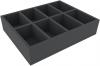 FSMEFC075BO 75 mm Full-Size foam tray with 8 compartments