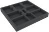 AWMEPR035BO 280 mm x 280 mm x 35 mm foam tray for board games - 9 compartments