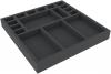 AWMEEA035BO 280 mm x 280 mm x 35 mm foam tray for board games - 17 compartments