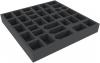 CNMEIA045BO 345 mm x 345 mm x 45 mm foam tray for board games - 35 compartments