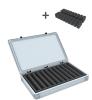 Euro Box / Container Case for model railway locomotives, wagons and vehicles standing - 11 slots for H0 scale