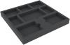 CBMEKK030BO 265 mm x 265 mm x 30 mm foam tray with 8 compartments for accessories