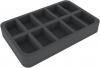 HS040WH17 (1.6 inches) half-size Figure Foam Tray with 10 slots for Warhammer