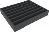 FS050A004 Foam inlay TT-gauge vertical 7 slots for model railway locomotives, wagons and vehicles