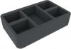 HSMEJK060BO 60 mm Half-Size foam tray with 5 compartments