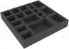 ASMECD040BO 247 mm x 247 mm x 40 mm foam tray for board game boxes