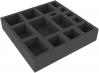 ASMECE050BO 247 mm x 247 mm x 50 mm foam tray for board game boxes