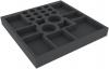 AGMEHQ035BO 295 mm x 295 mm x 35 mm foam tray for board games - 23 compartments