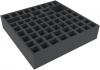 AGMEGA065BO 295 mm x 295 mm x 65 mm foam tray for board games - 63 compartments