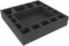 AGMEQN060BO 295 mm x 295 mm x 60 mm foam tray for board games - 16 compartments