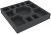 ASMEIN040BO 247 mm x 247 mm x 40 mm foam tray with 12 compartments for board game boxes