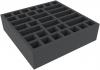 AFMEPA075BO 285 mm x 285 mm x 75 mm foam tray for board games - 34 compartments