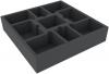 AFEE060BO 285 MM X 285 MM X 60 MM FOAM TRAY FOR BOARD GAMES � 9 COMPARTMENTS