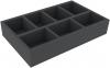 DSMEOD100BO 100 mm Double-Size foam tray with 7 compartments