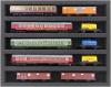 Feldherr Storage Box FSLB040 for model railway locomotives, wagons and vehicles lying - 5 slots for TT scale
