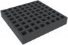 AFMEKC045BO 285 mm x 285 mm x 45 mm foam tray for board games - 64 compartments