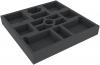 AFMEKD040BO 285 mm x 285 mm x 40 mm foam tray for board games - 14 compartments
