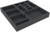 AFMEMX040BO 285 mm x 285 mm x 40 mm foam tray for board games - 13 compartments