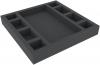 AFMEQQ040BO 285 mm x 285 mm x 40 mm foam tray with 9 compartments for board game boxes