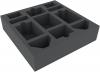 AFHV070BO 285 mm x 285 mm x 70 mm foam tray for board game boxes (11 slots)