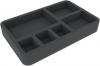 HSMEPK040BO 40 mm Half-Size foam tray with 6 compartments