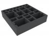 ABMENX070BO 300 mm x 300 mm x 70 mm foam tray for board games - 27 compartments