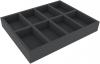FSMEFC050BO 50 mm Full-Size foam tray with 8 compartments