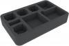 HSMEHN045BO 45 mm half-size foam tray with 8 compartments